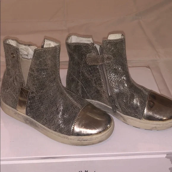 👢 Naturino metallic zip kids ankle boot - Picture 4 of 9